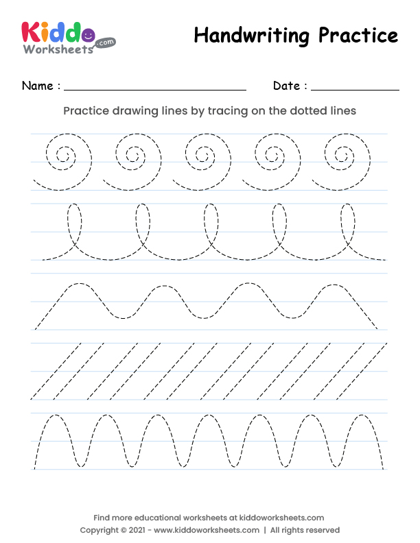 Free Printable Handwriting Practice Tracing Worksheet